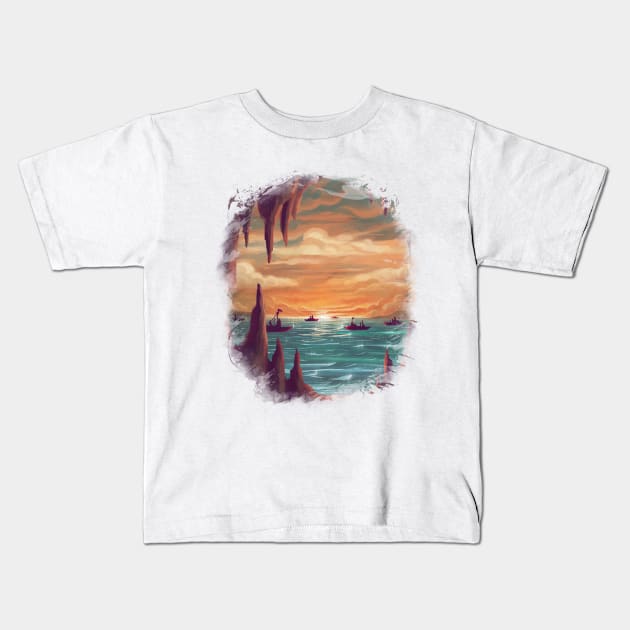 Sunset Kids T-Shirt by KucingKecil